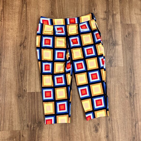 Kate Spade Blocks Of Color Doris Pants Mod Retro Sz 10 - Picture 12 of 13
